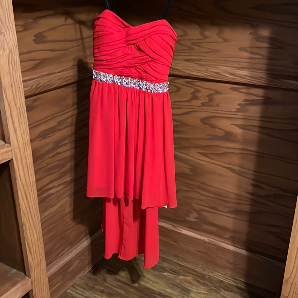cardinal red hoco dress